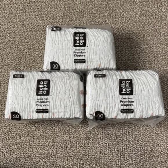 Size 2 Unopened Packages of Hello Bello Premium Baby Diapers - 3 x 30 count - Picture 1 of 6